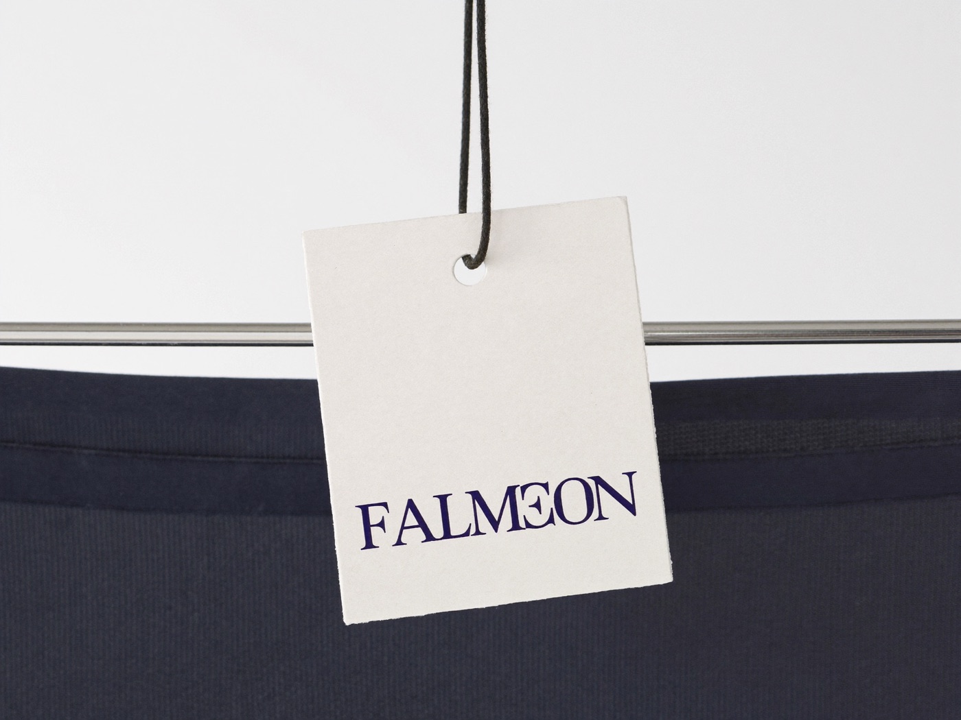 A close view of a fictional garment label